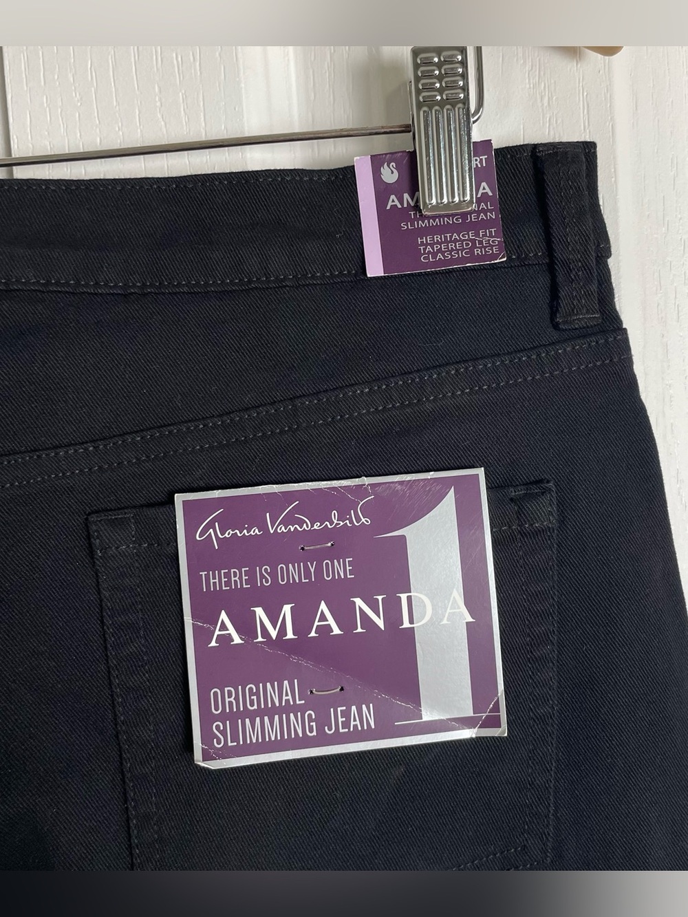 Gloria Vanderbilt Amanda Jeans Women’s 14P Classic Rise Tapered Leg Heritage Fit - Picture 9 of 15